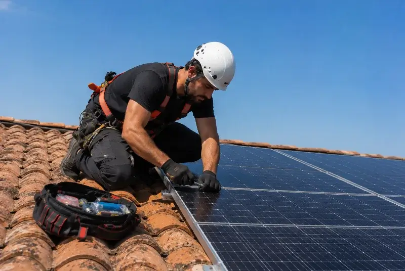 Maintenance et monitoring de panneaux solaires à Dompierre-sur-Chalaronne